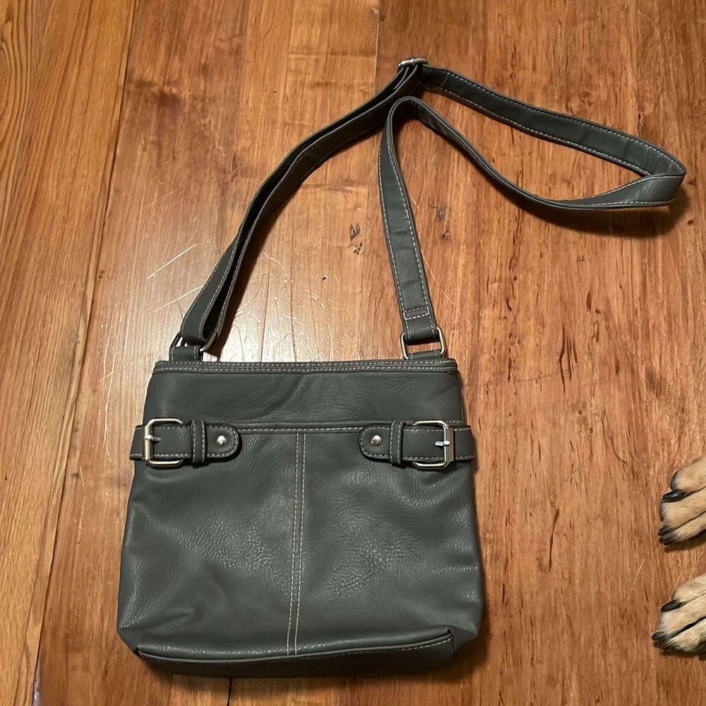 Gray handbag